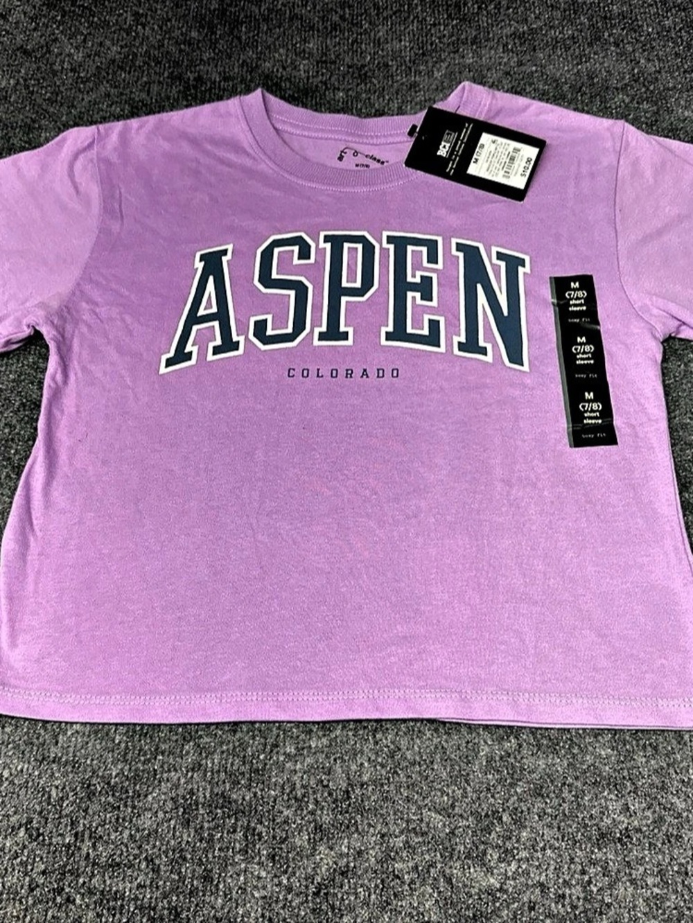 art class Girls Size Medium Purple Graphic Tee NWT